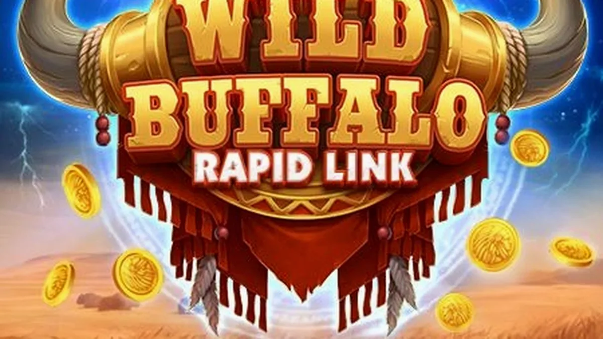 Tampilan visual permainan slot Wild Buffalo: Rapid Link dengan nuansa alam liar